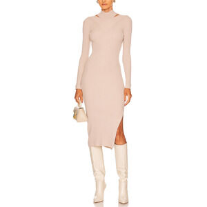 Heartloom 'Miller' Tan Shoulder Cut Out Midi Dress Size S - NWT